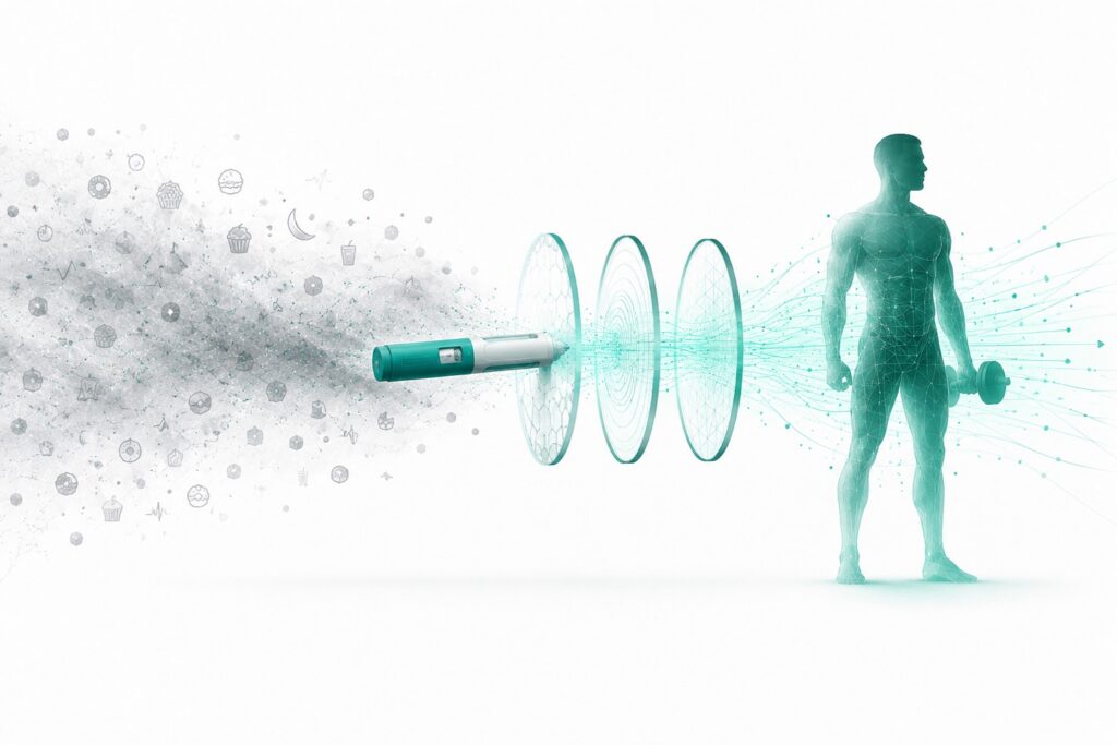 GLP-1 medication filtering appetite noise while preserving strength and lean mass