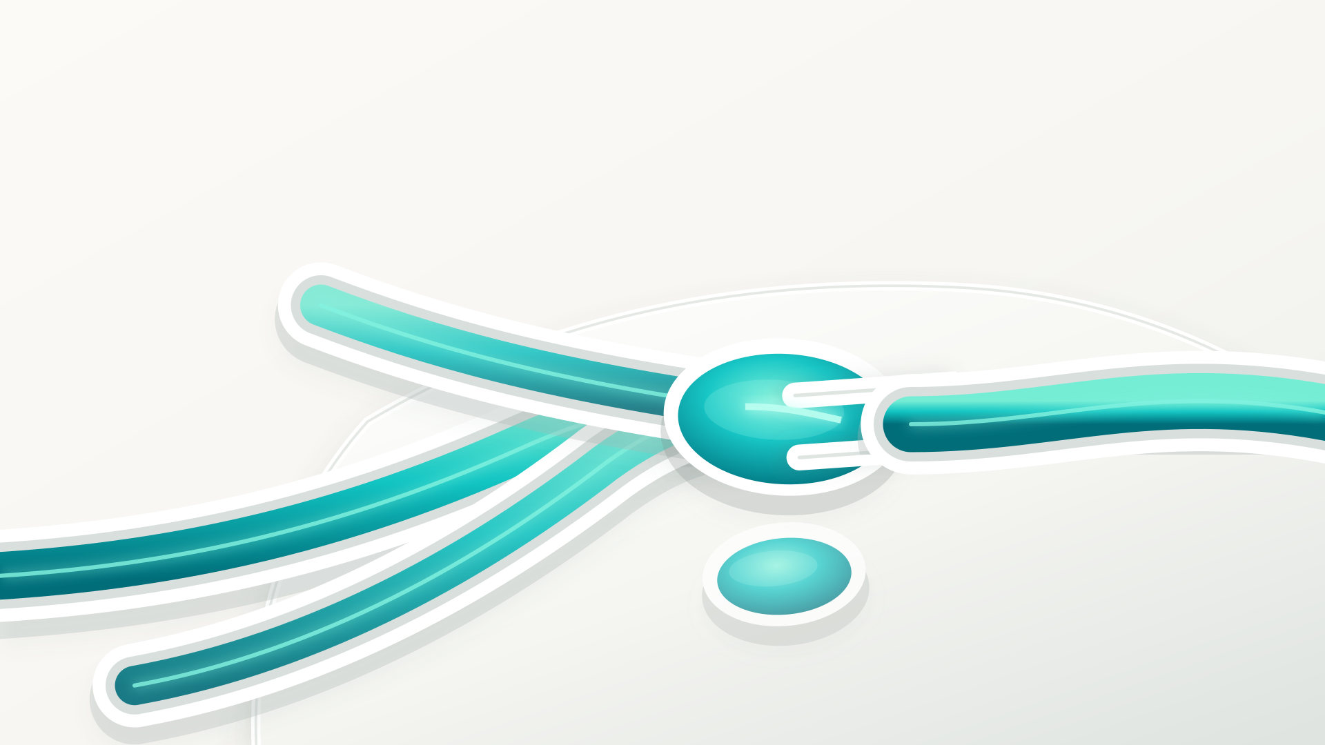 Several sculpted evidence streams pass through a visible review gate before one recommendation pathway continues.