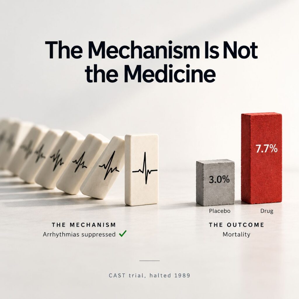 The Mechanism Is Not the Medicine — original LinkedIn article illustration.